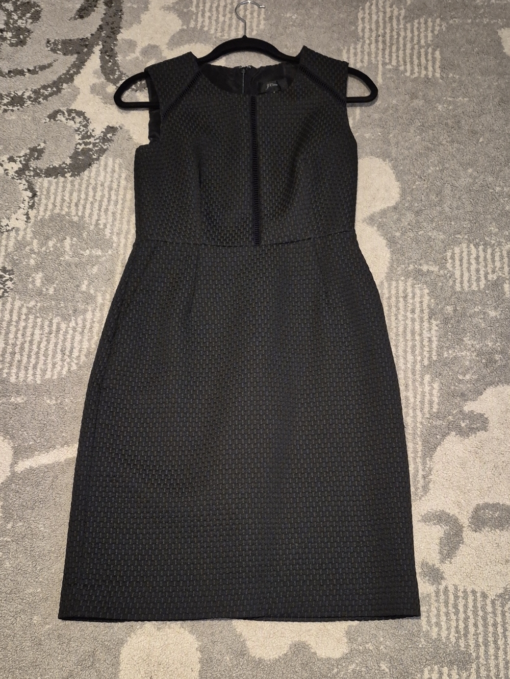 J.crew Women’s Classic Textured Sheath Dress — Black 4